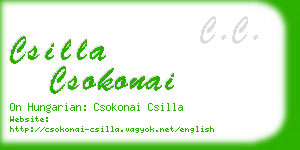 csilla csokonai business card